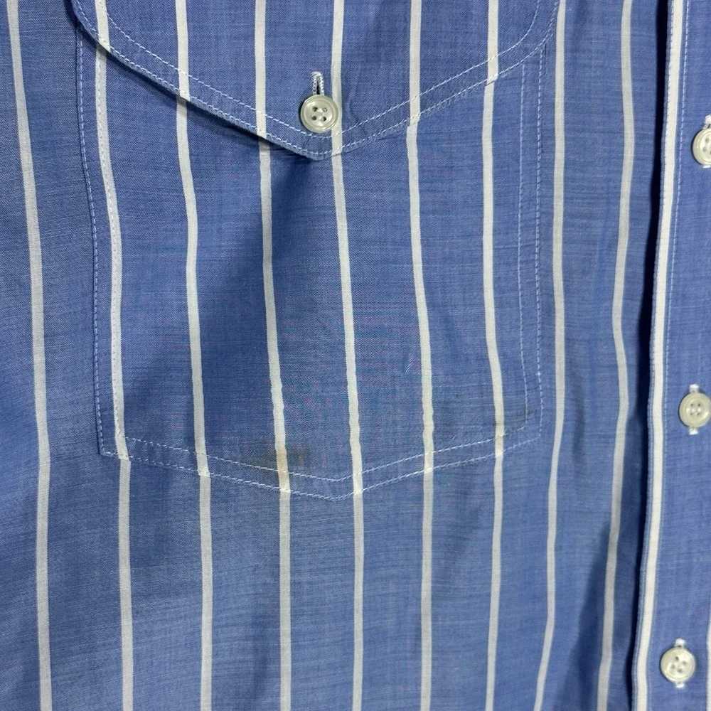 Vintage Levi's Silver Label Striped Short Sleeve Button Shirt L Korea 80s 90s